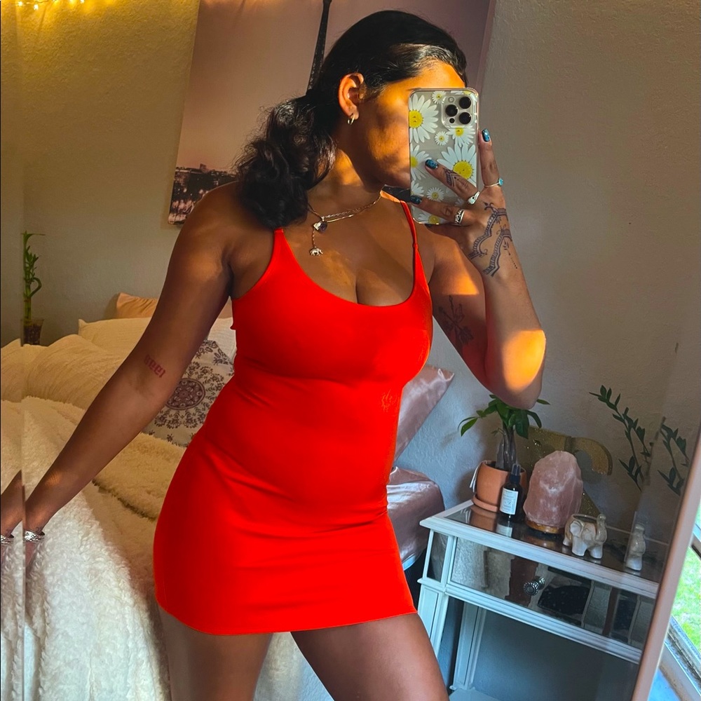 Orange Mini Dress